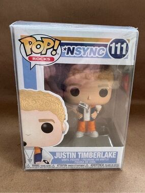 NWT Funko Pop! Rocks NSYNC Justin Timberlake #111 in Box Protector